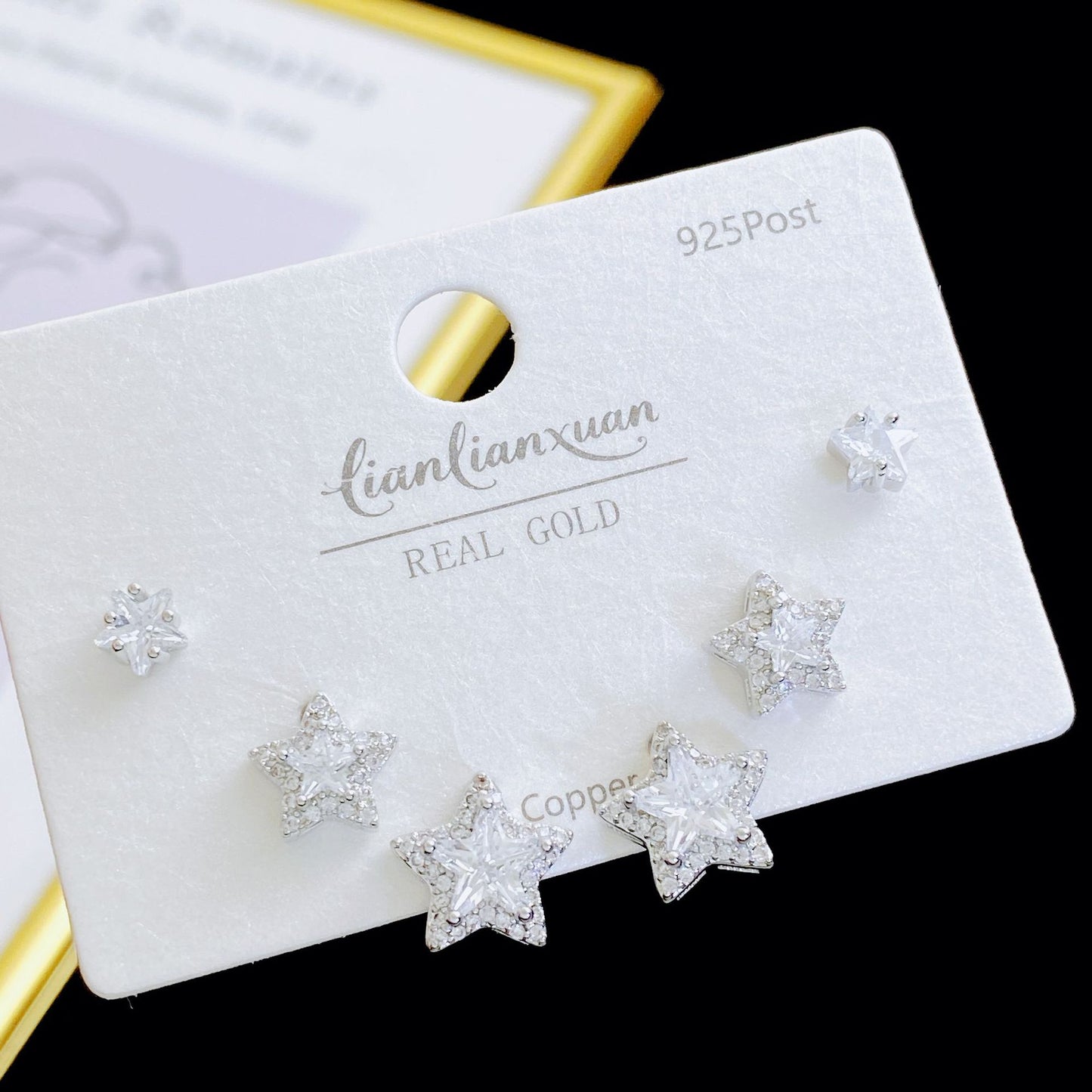 Micro Inlaid Zircon Pearl Commuter Three Pairs Earrings