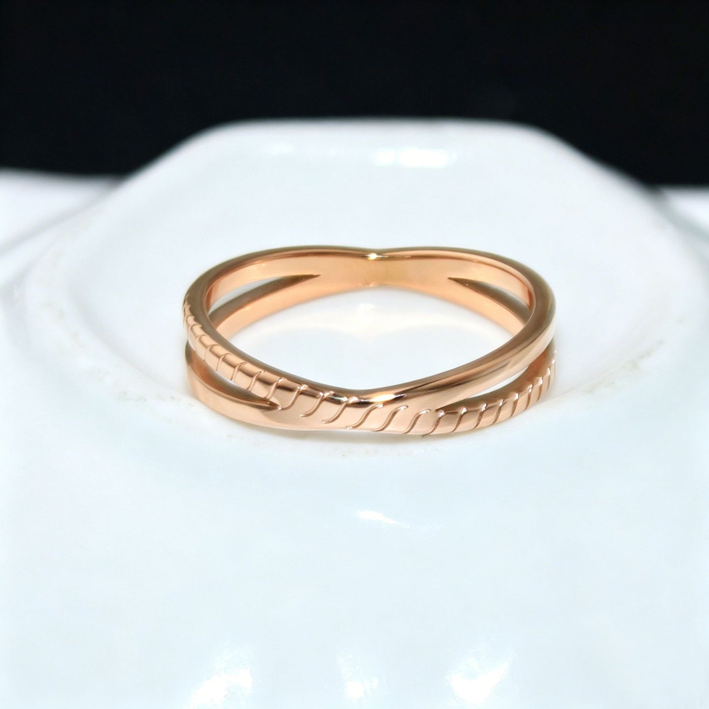 Cross Titanium Steel Texture Design Elegant High Sense Rings
