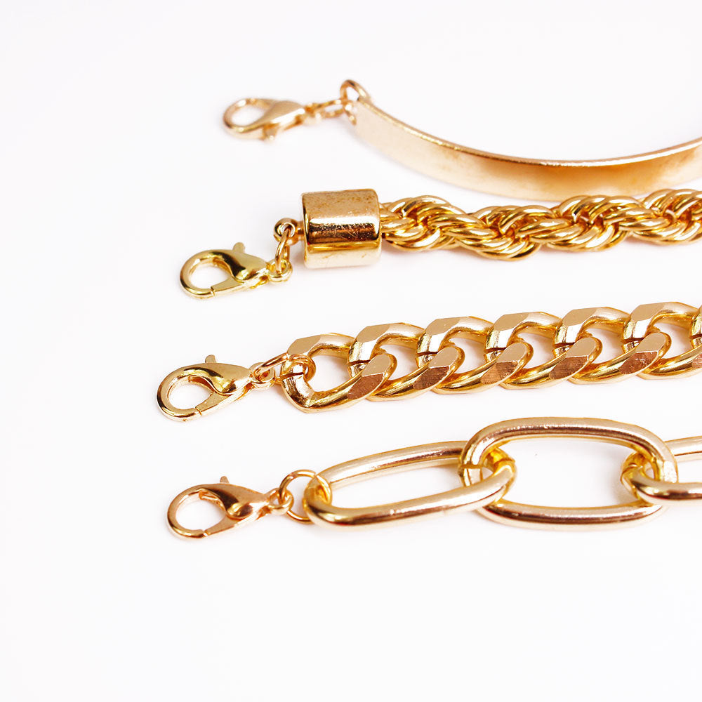 Pcs Hip Hop Cuban Punk Metal Bracelets