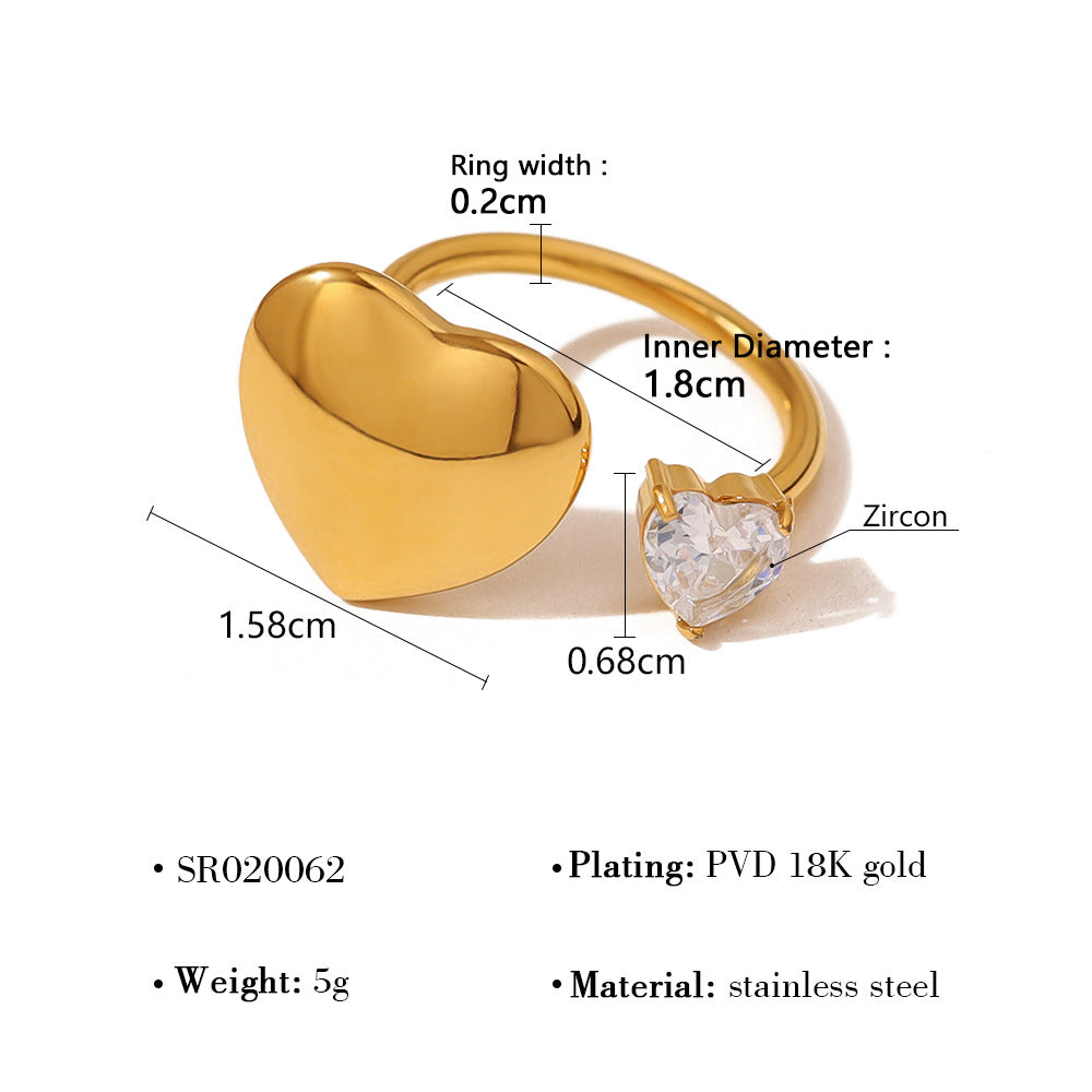 Commuter Love Open-end Pearl Stylish Simple Personality Geometric Rings