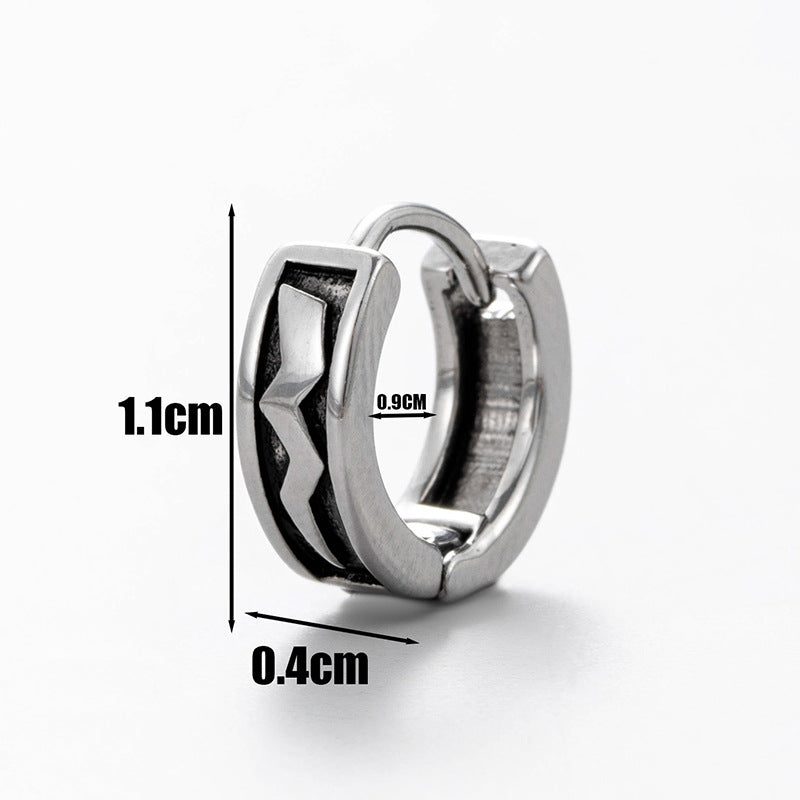 Men's Stainless Steel Cast Skull Letter Pattern Rings