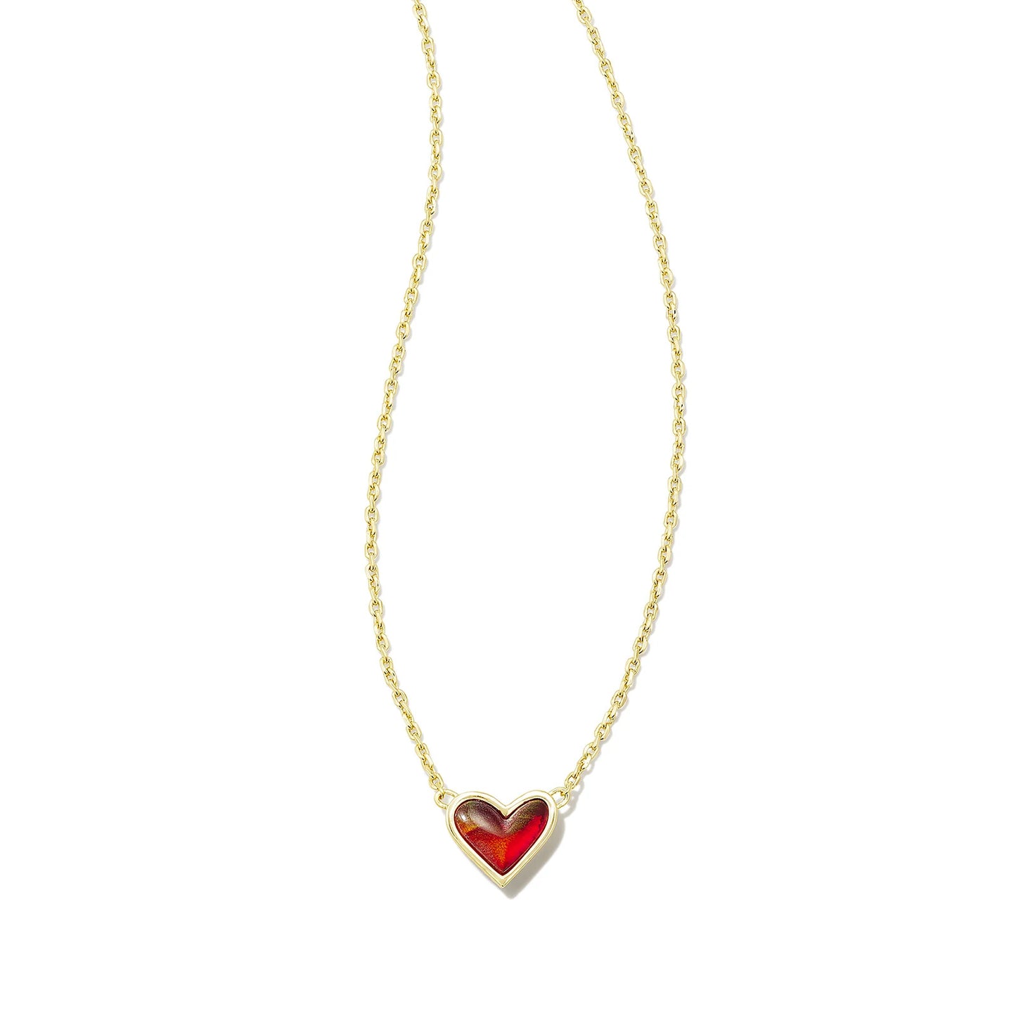 Adjustable Peach Heart Natural Stone Clavicle Necklaces