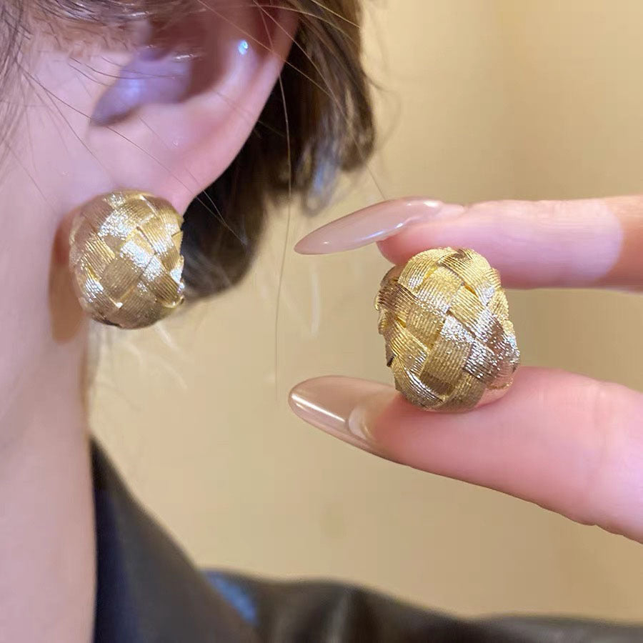 Woven Vine Two-color Optional Resistance Ear Clip Earrings