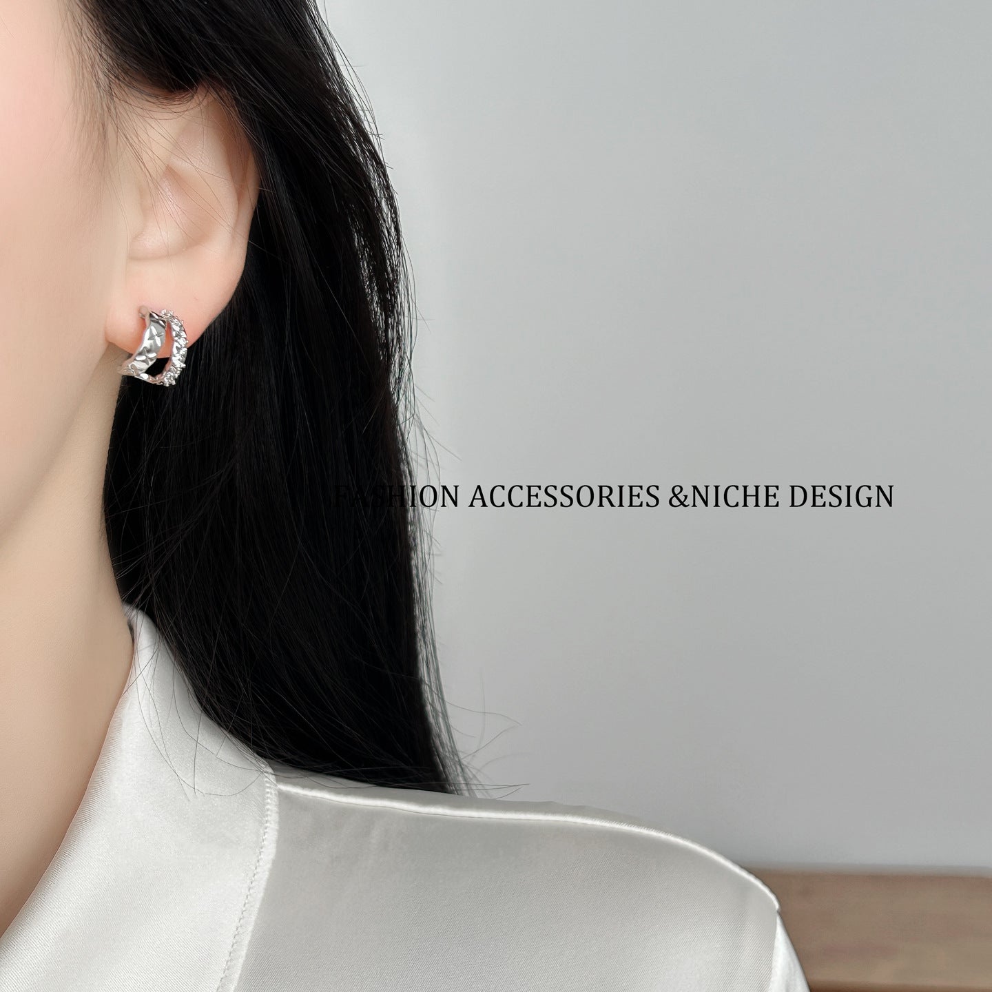 Plaid Elegant Exquisite Light Luxury High-grade Earrings