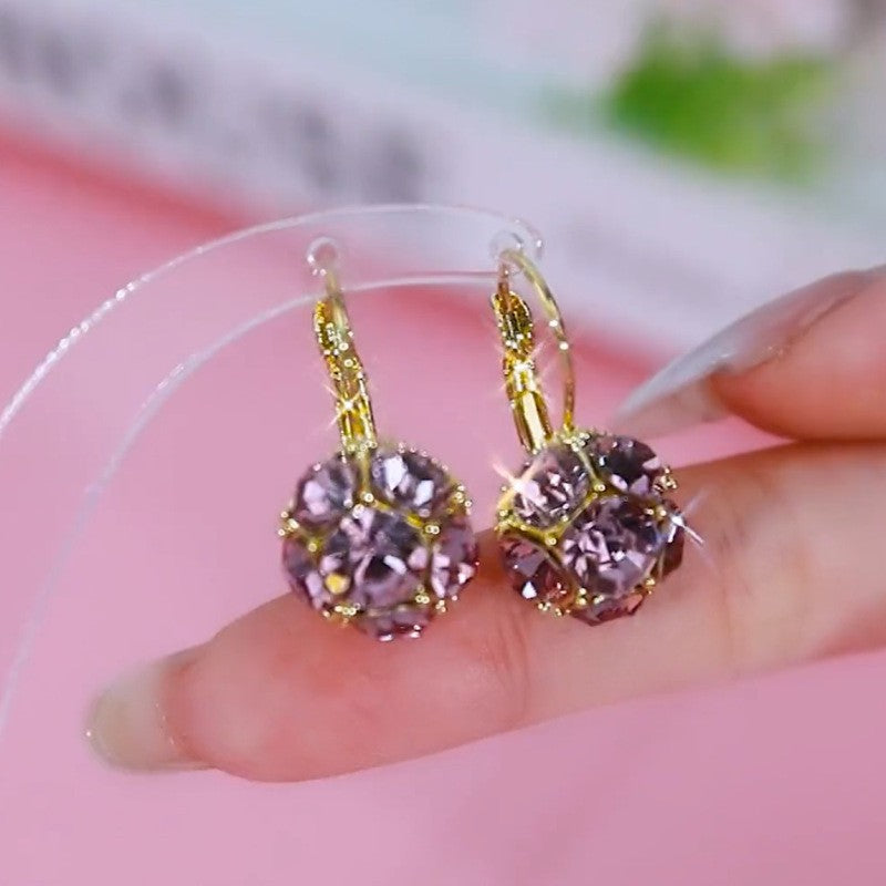 Refined Zircon Clip Purple Trendy Design Rings