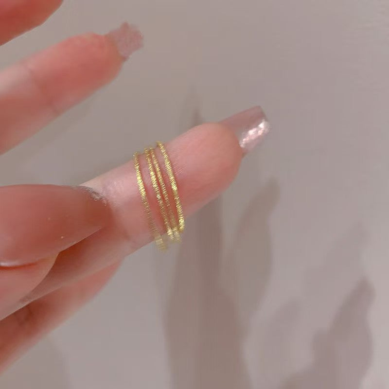 Mini Full Circle Thin Glittering Starry Rings