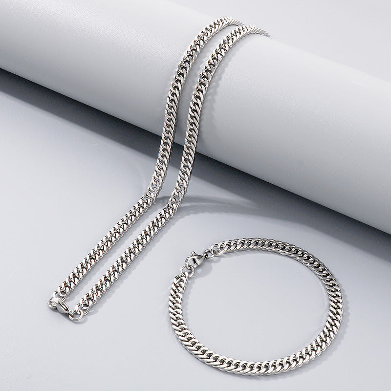 Trendy Cool Cuban Link Chain Titanium Necklaces