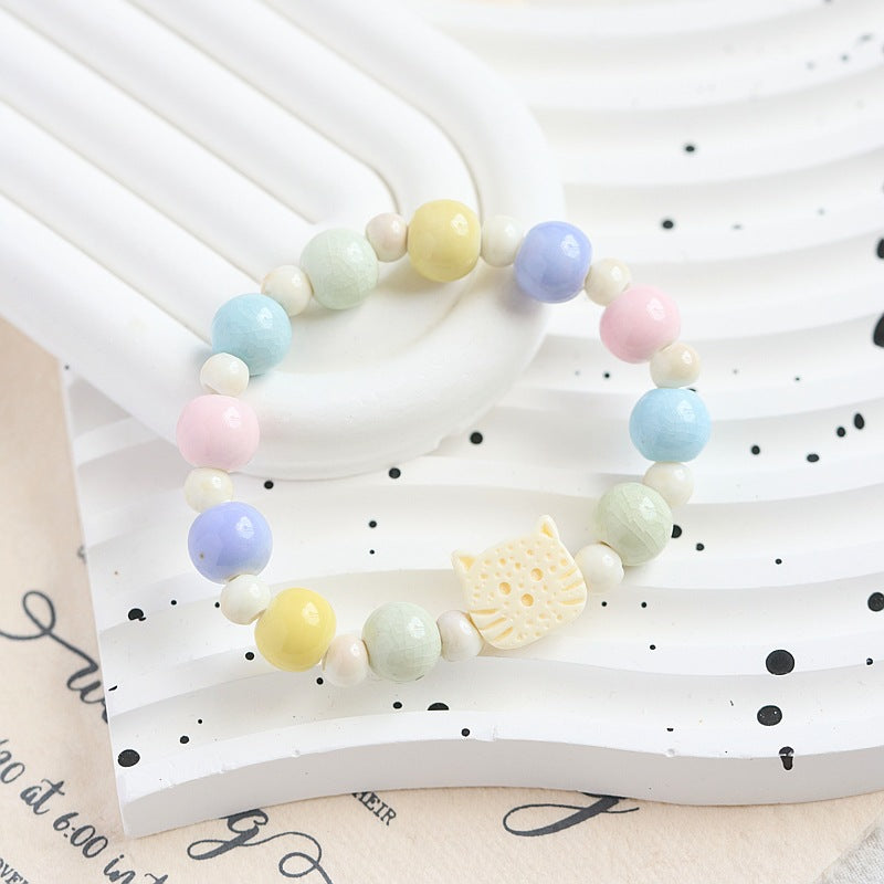 Ceramic Color Porcelain Rose Beads Jewelry Bracelets