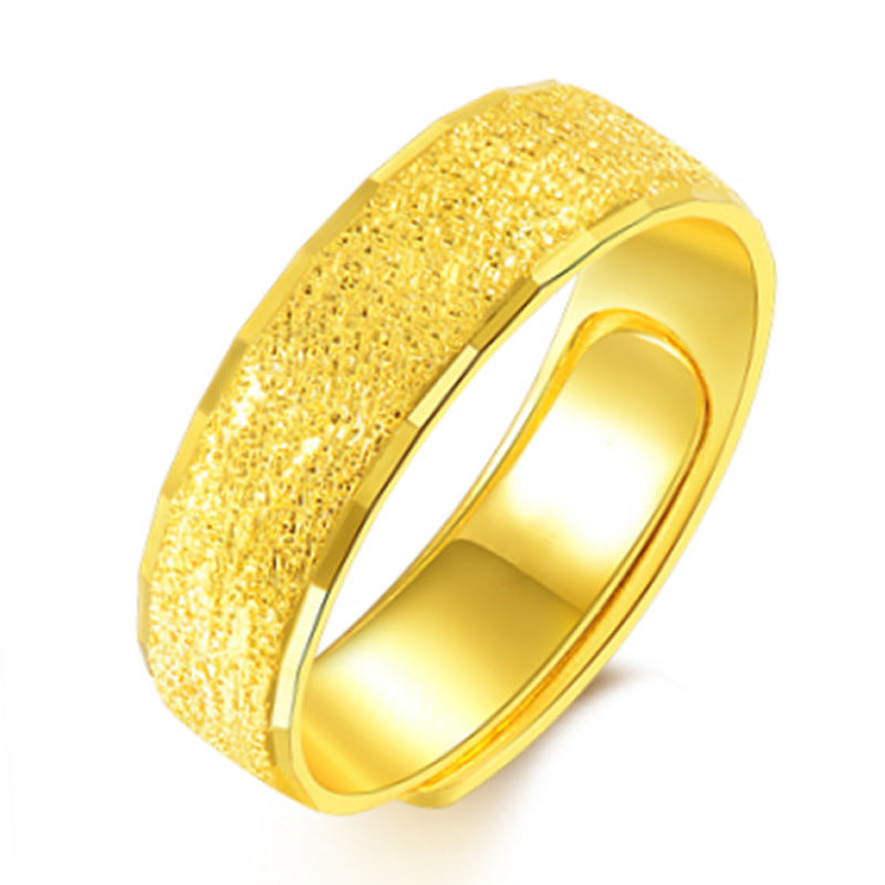 Men's Female Personality Fashion High-grade Sand Surface Carven Design Domineering Switchable Rings