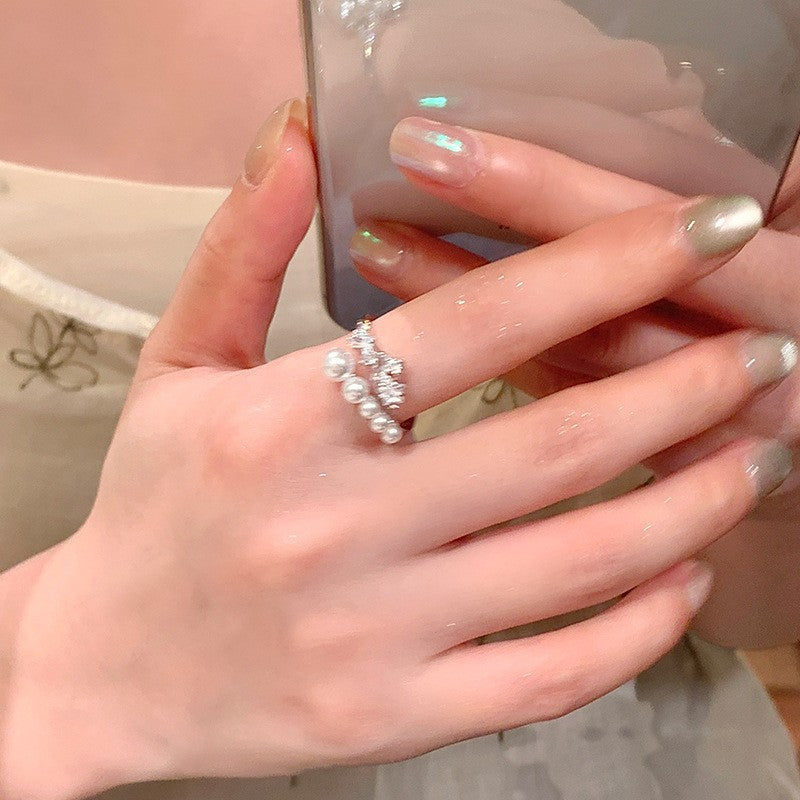 Women's Zircon Light Luxury Minority High-grade Index Finger Exquisite Rings