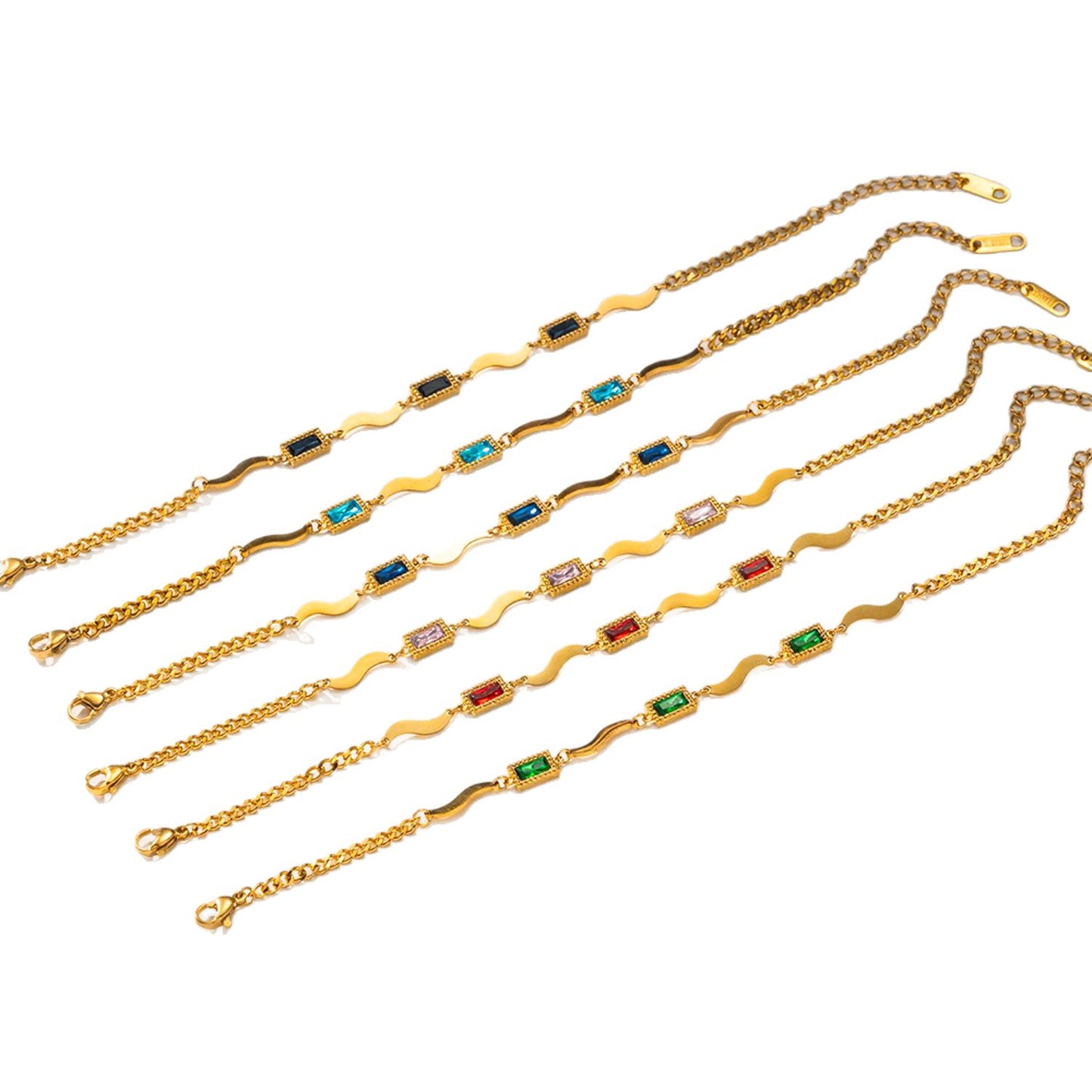 Commodity Color Dopamine Titanium Steel Female Gold Bracelets