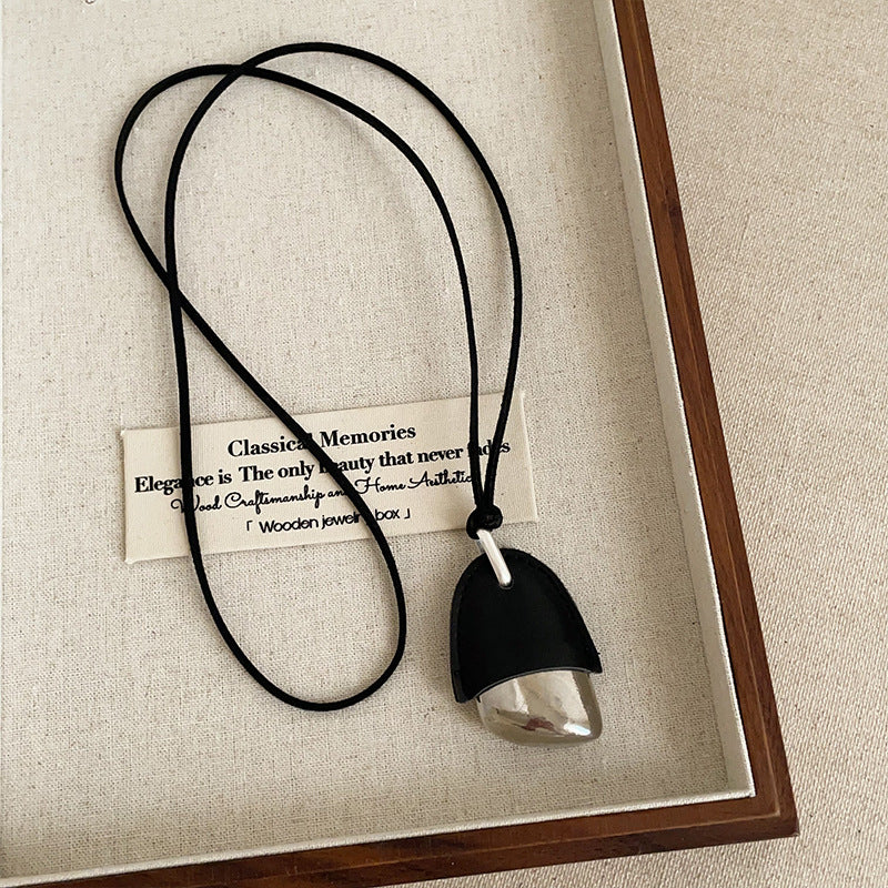 Women's Leather Metal Pine Cone For Trendy Necklaces