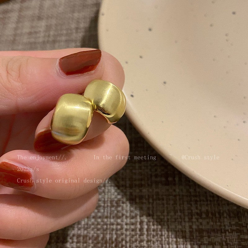 Cold Butterfly Asymmetric Temperament Simple Light Earrings