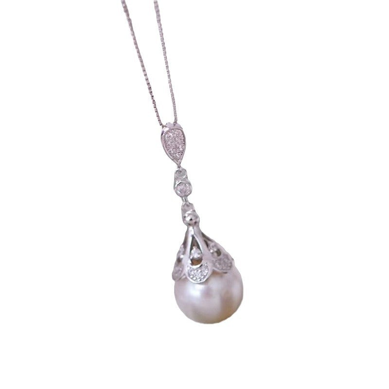 Pearl Gold Craft Court Retro Eardrops Jewelry Accessories