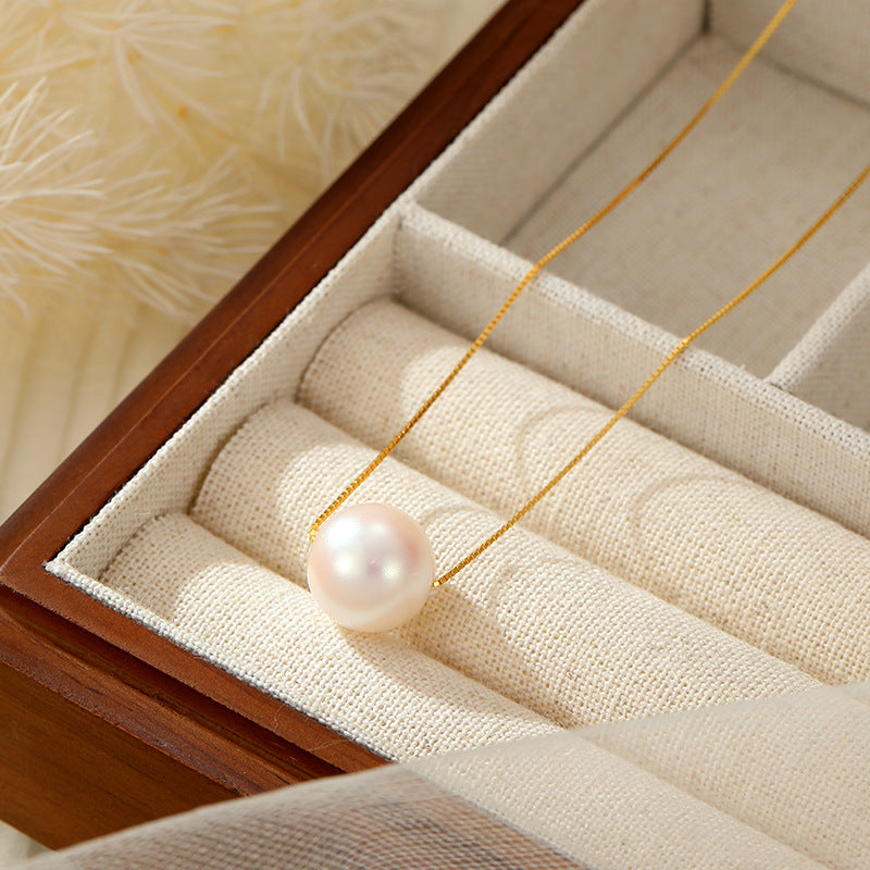 Shell Pearls Under Banyan Tree Perfect Circle Style Simple Powder Necklace