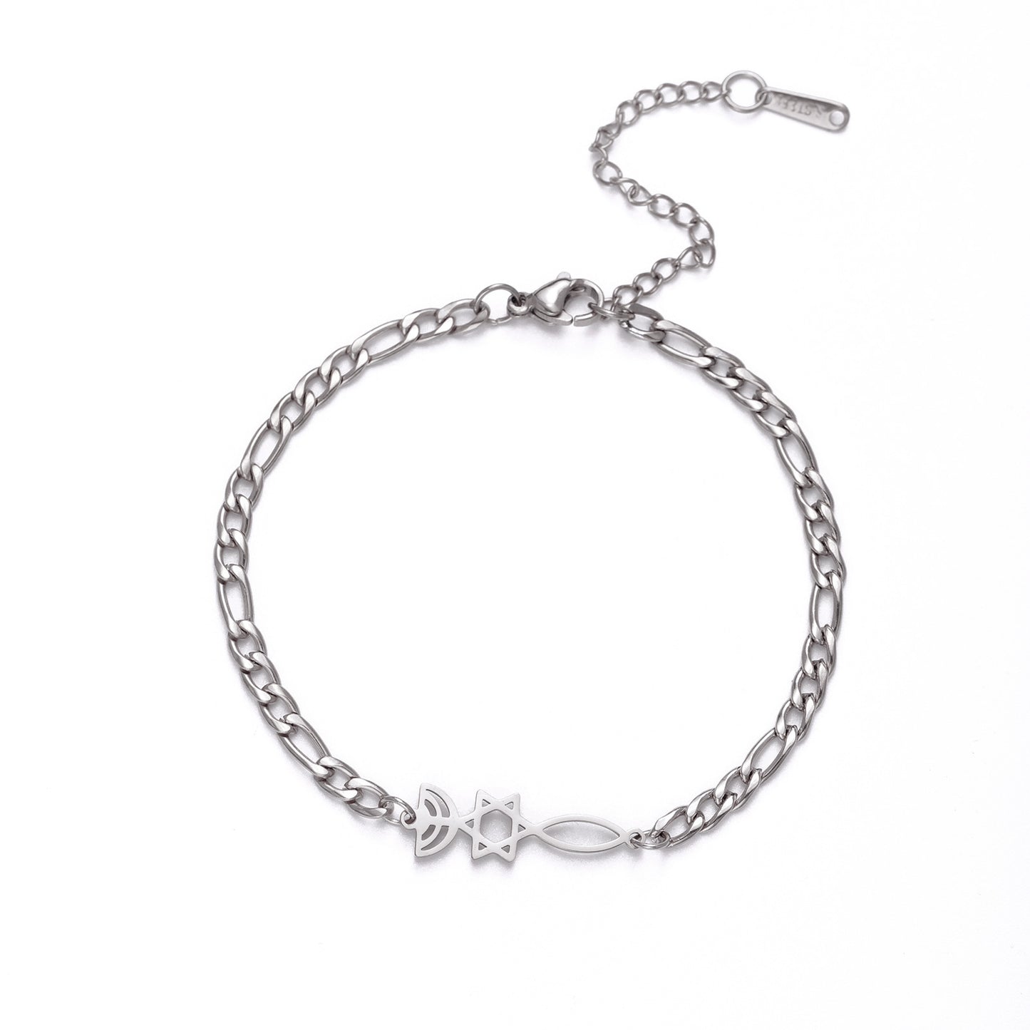 Titanium Steel Hollow Six-pointed Star Fish Bracelets