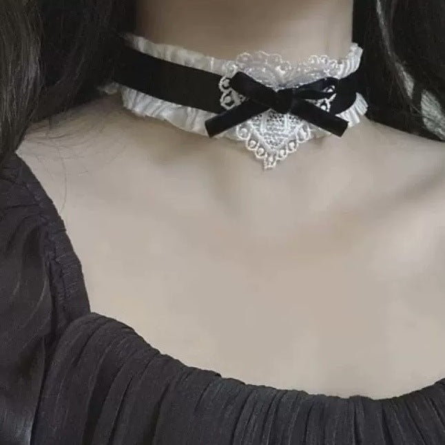 Glamorous Satin Neck Flower Three-dimensional Rose Necklaces