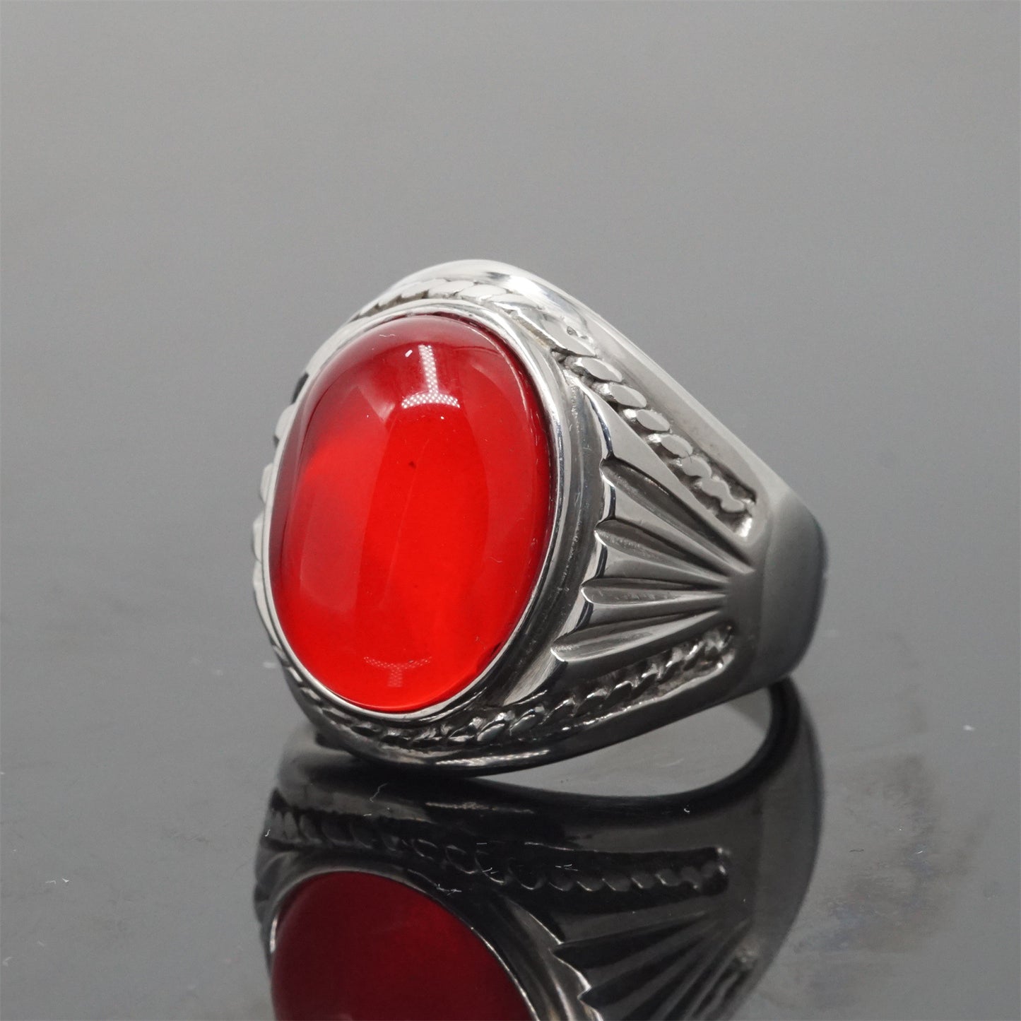 Women's & Men's Trendy Titanium Steel Inlaid Graceful Fashionable Rings