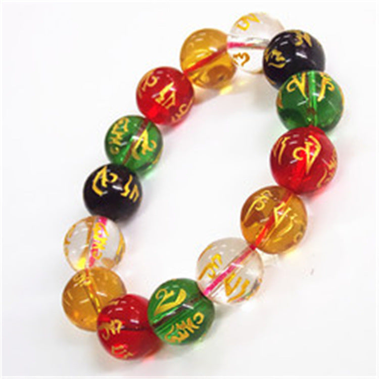 Colorful Six Words Motto Five Elements Stall Bracelets