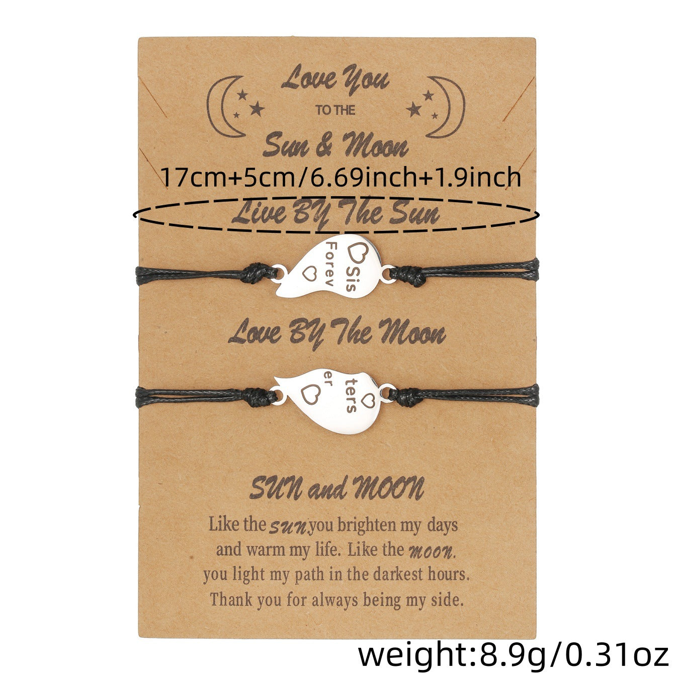 Steel Love Friends Woven Fashion Lettering Adjustable Carrying Bracelet