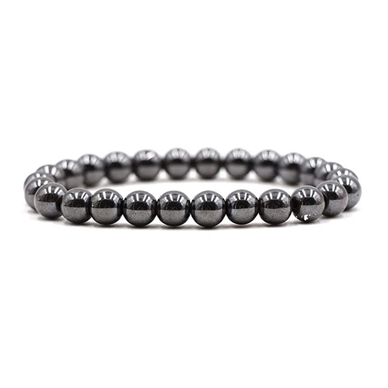 White-barked Pine Volcanic Stone Handmade Beaded Bracelet