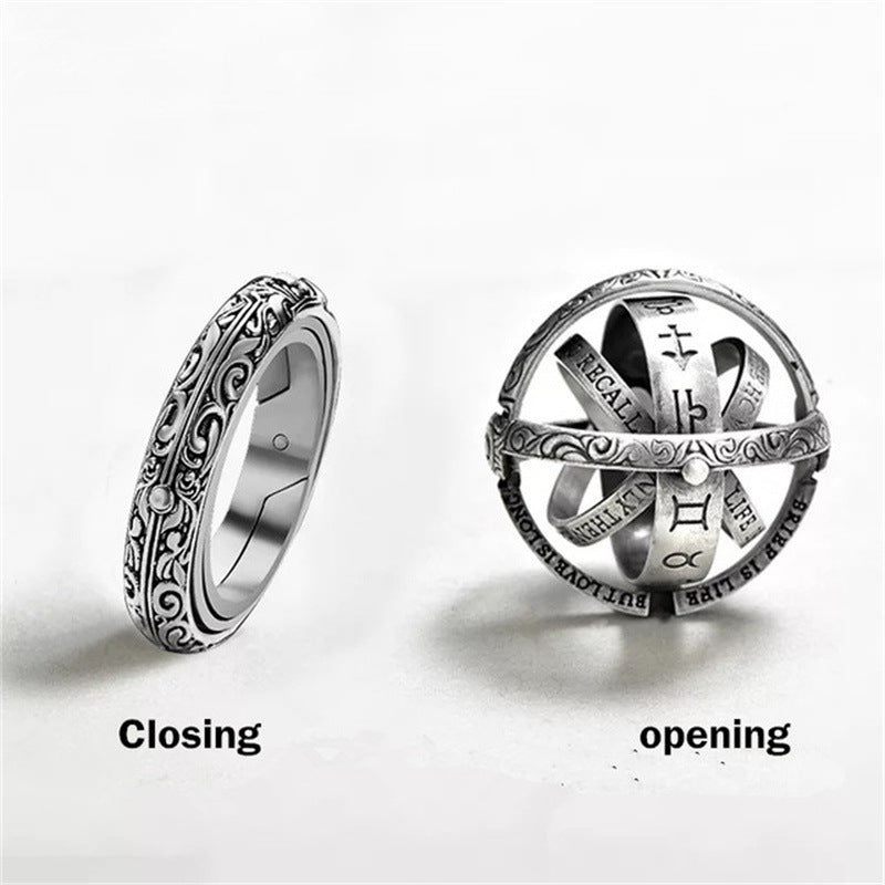 Astronomical Foldable Sphere Ball Universe Finger Rings