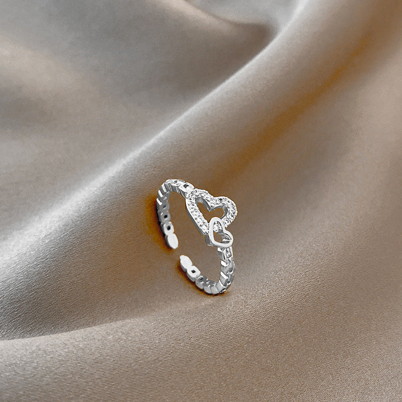 Trendy French Temperament Open Adjustable Female Fashion Personality Rings