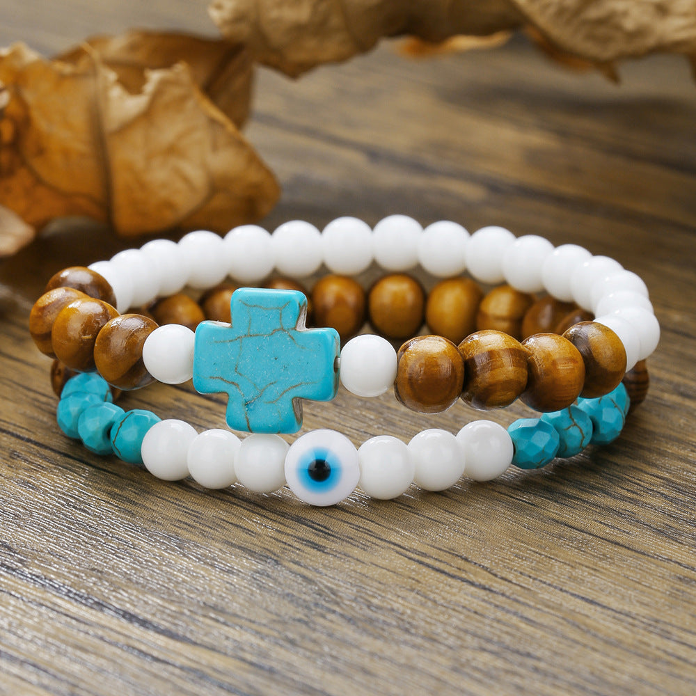Men's Coconut Shell Hip Hop Punk Retro Bracelets