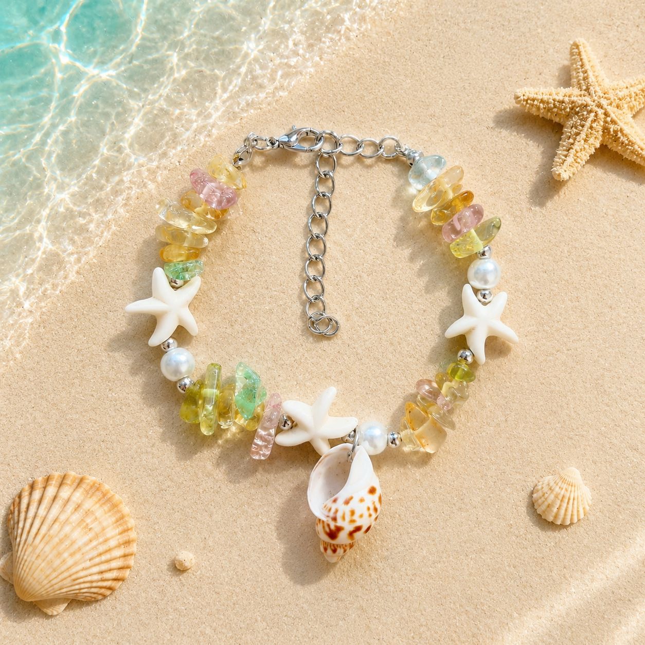 Conch Starfish Gravel Travel Commemorative Gift Scenic Spot Bracelet