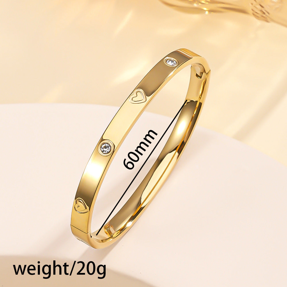 Titanium Steel Stainless Real Gold Furnace Bracelets