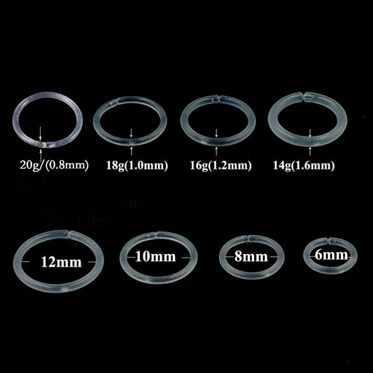 Nose Transparent Invisible Plastic Soft Rod Earrings