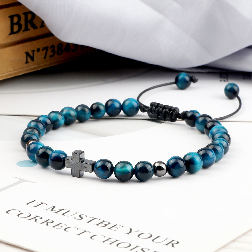 Popular Comfortable Cross Woven Beads Pull Bracelet