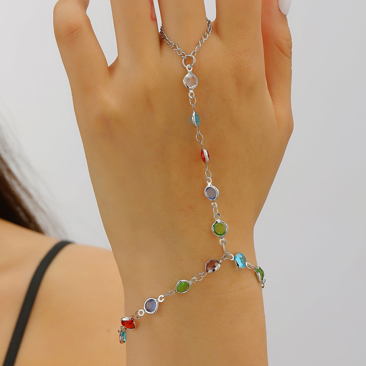Colored Loving Heart Geometric Candy Color Glass Earrings