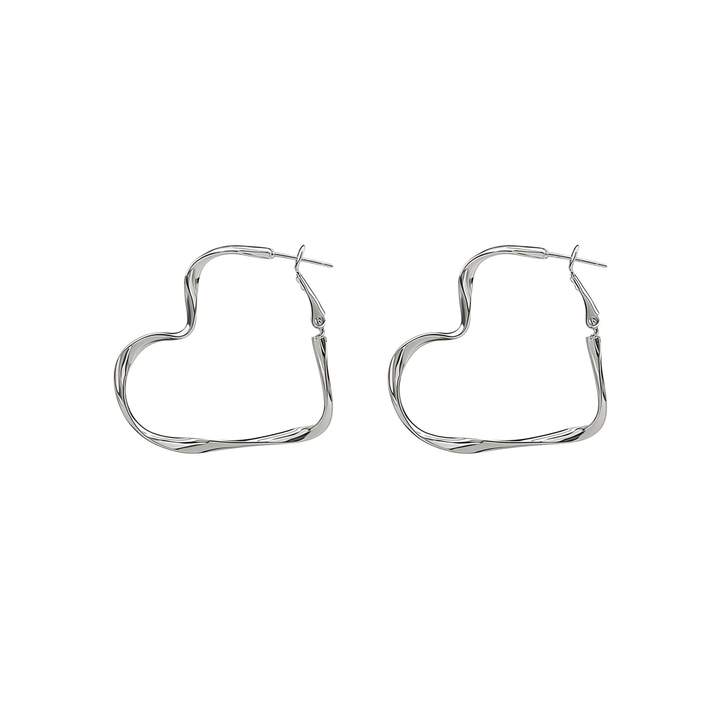 Irregular Peach Heart Twist Light Luxury High-grade Fashion Niche Design Earrings