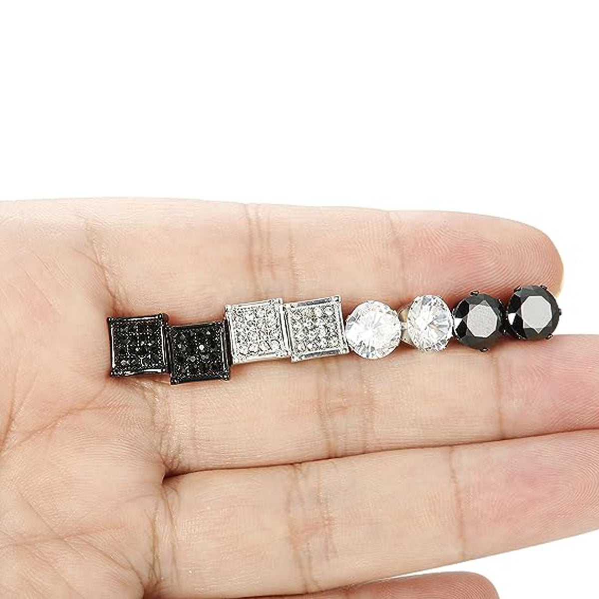 Women's & Men's Titanium Steel Ear Rhinestone Niche High-grade Earrings