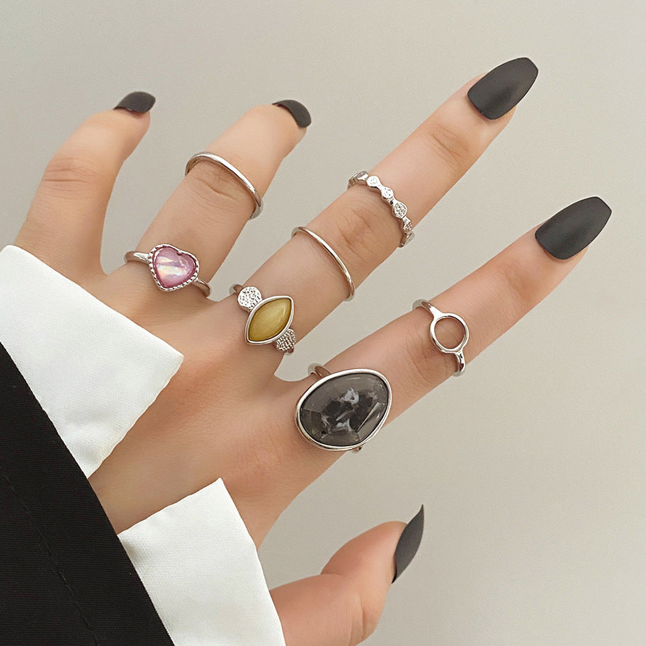Women's Retro Turquoise Gemstone For Minority Light Ring