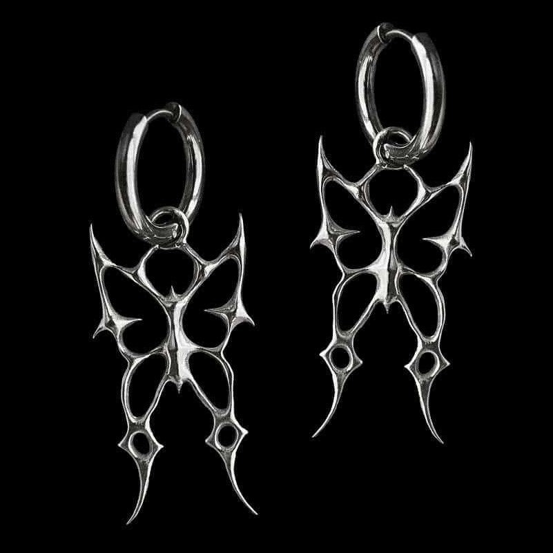 Women's & Men's Thorn Butterfly Spiked High Sense Couple Models Earrings