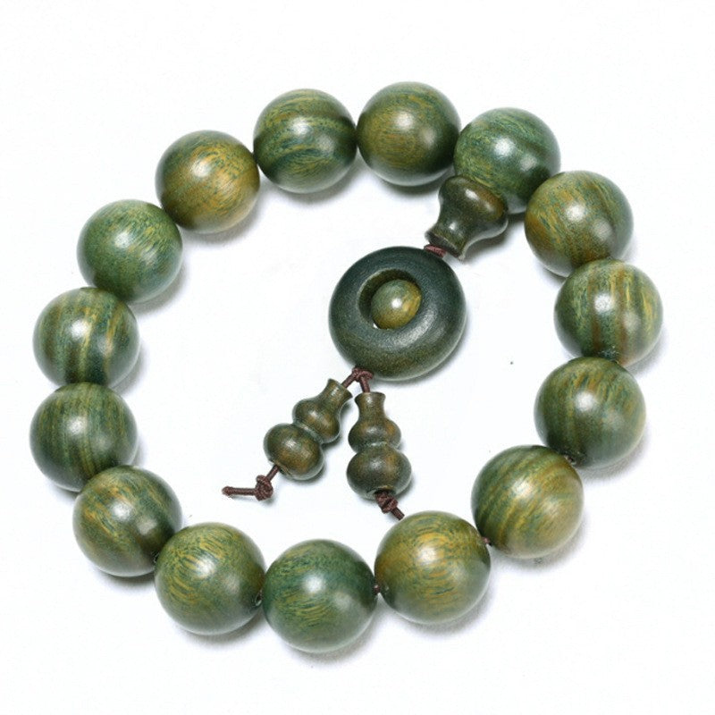 Women's & Men's Sandalwood Buddha Beads Rift Grain Small Bracelets