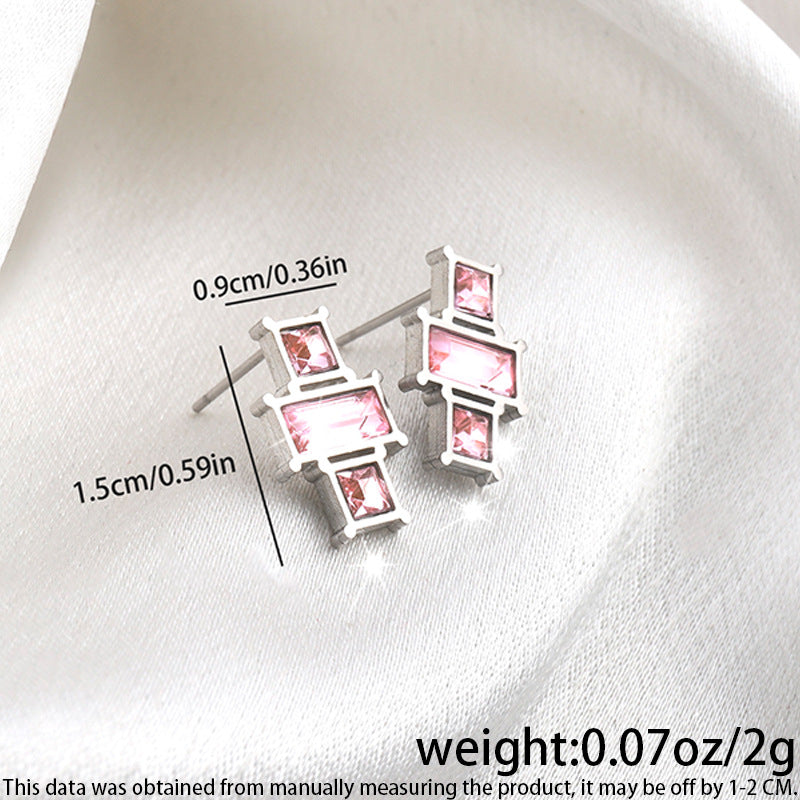 High-grade Fashionable Versatile Micro Diamond Butterfly Earrings