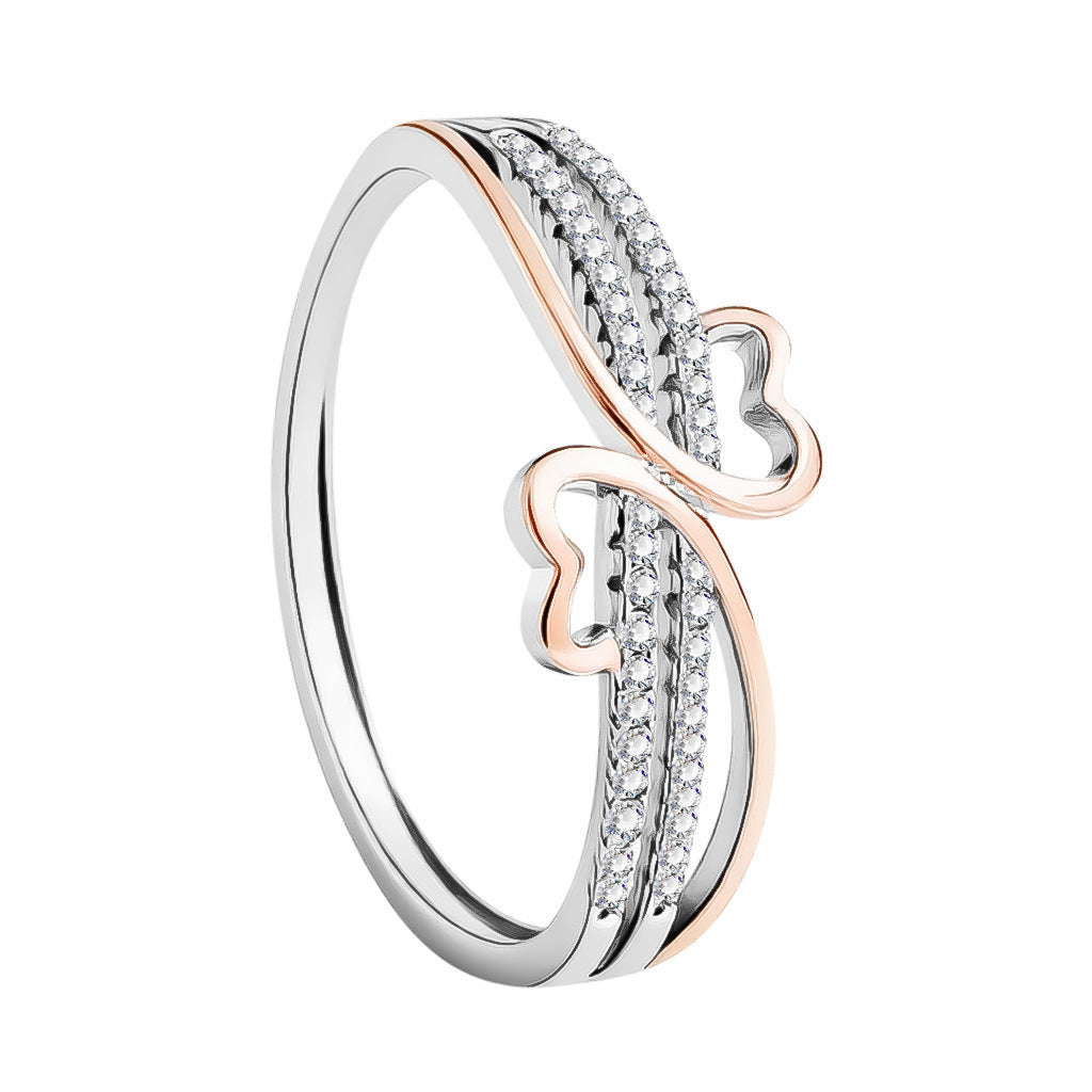 Inlaid Zircon Light Luxury Minority Design Ring