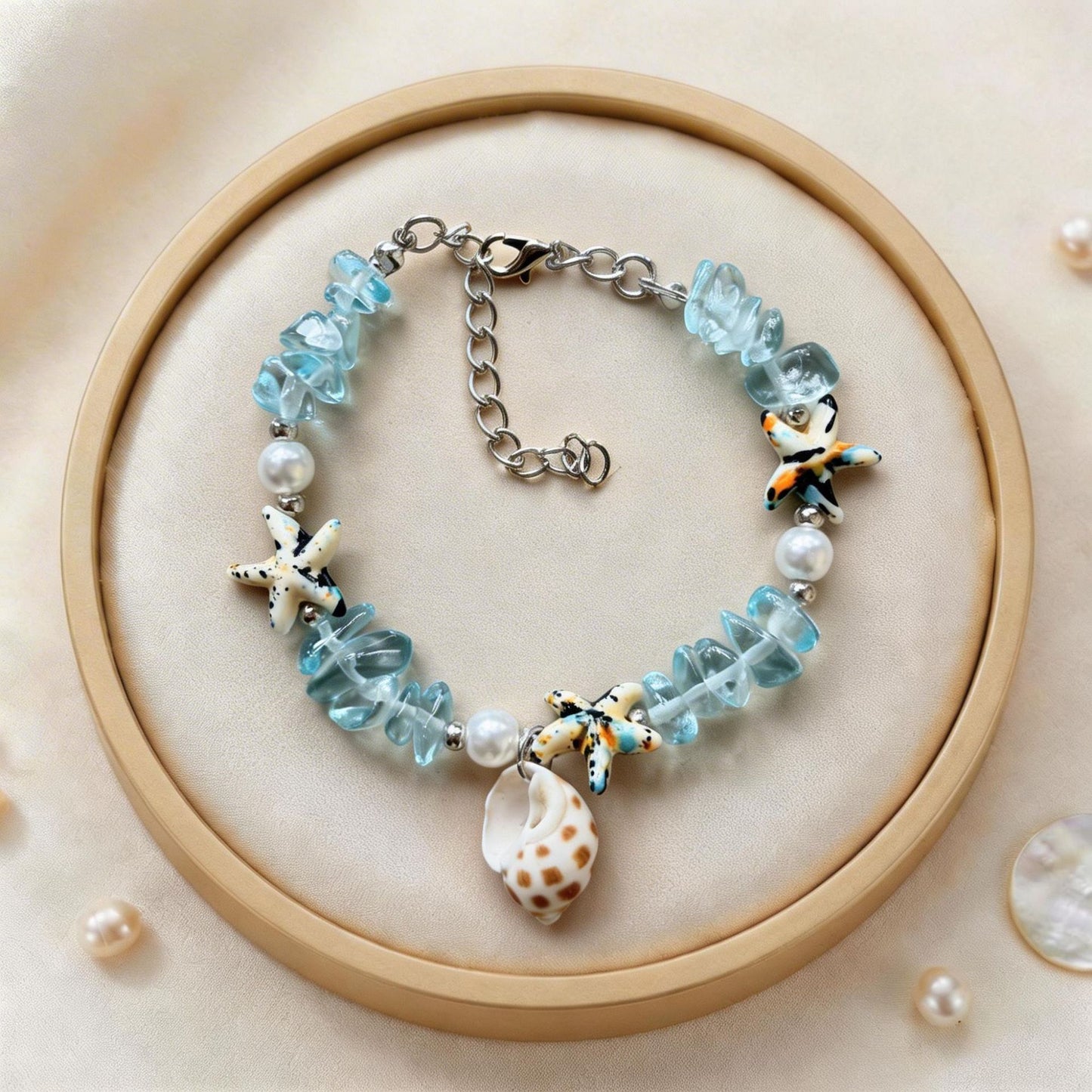 Conch Starfish Gravel Travel Commemorative Gift Scenic Spot Bracelet