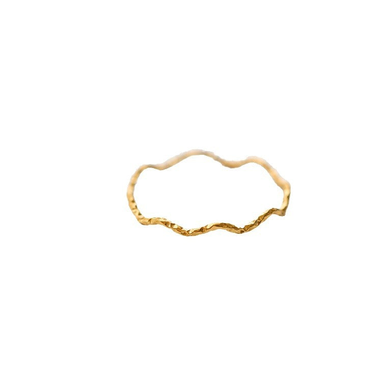 Steel Light Luxury High-grade Sense Batch Flower Rings