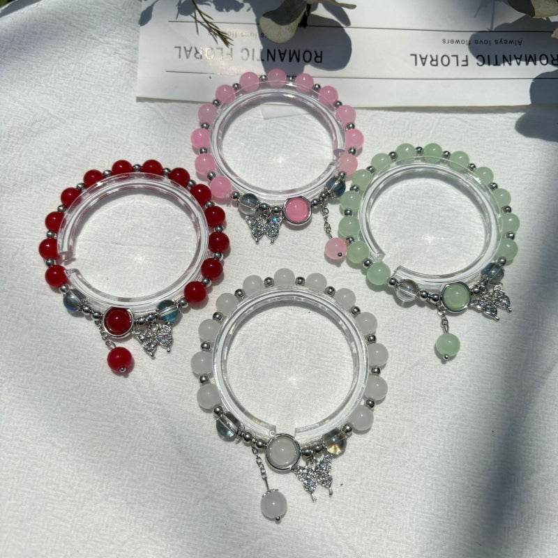 Imitation Opal Butterfly Female Design Gray Moonlight Gifts Stall Bracelets