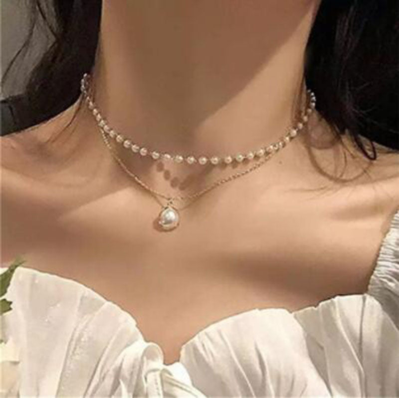 Layer Twin Clavicle Chain Cold Style Necklaces