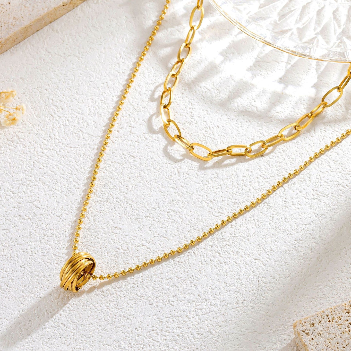 Women's Design Double Layer Elegant Cold Wind Clavicle Chain Necklaces