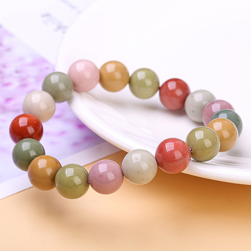 Natural Milkshake Female Fashion Colorful Agate Bracelets
