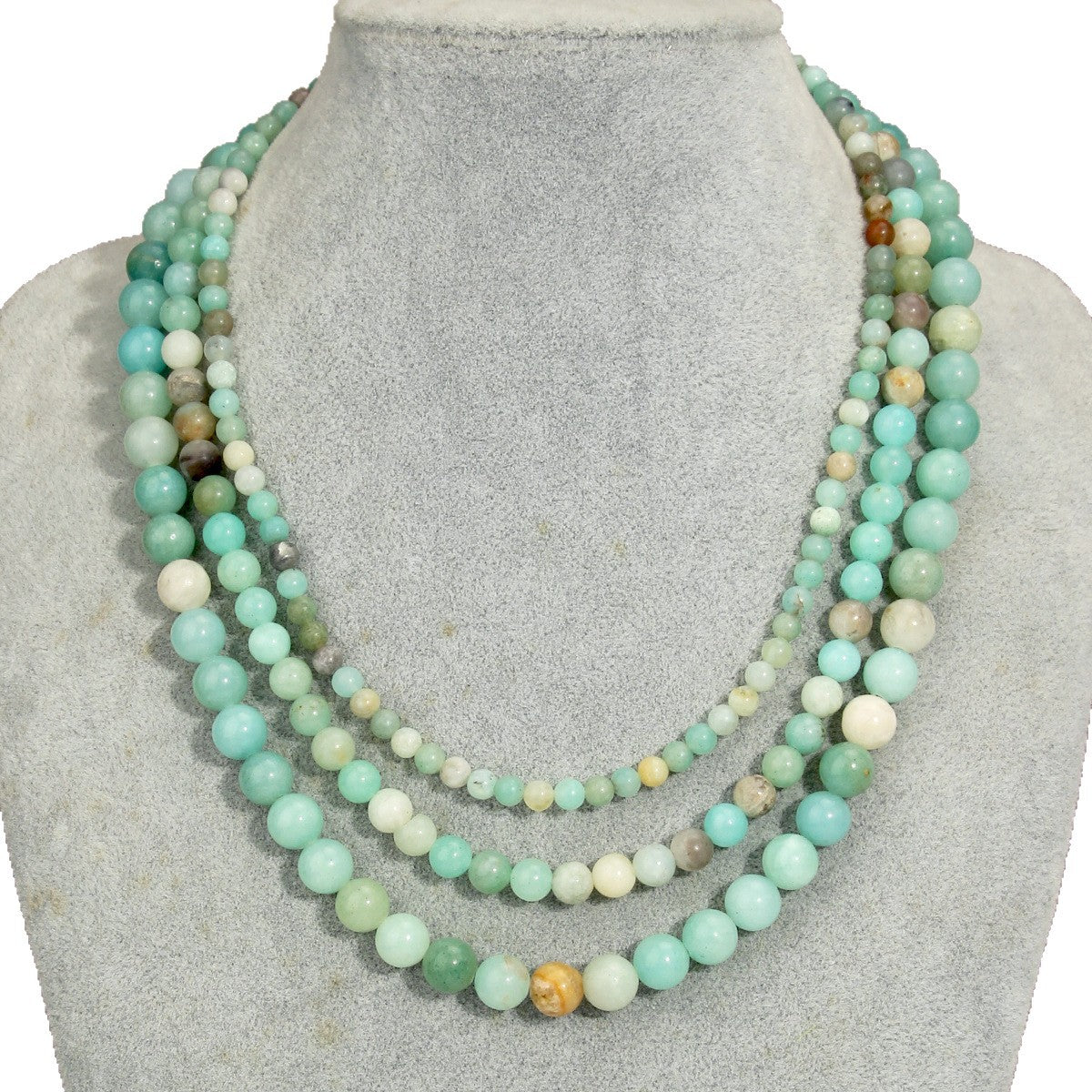 Women's Bohemian Colorful Natural Stone Beaded Twin Necklace