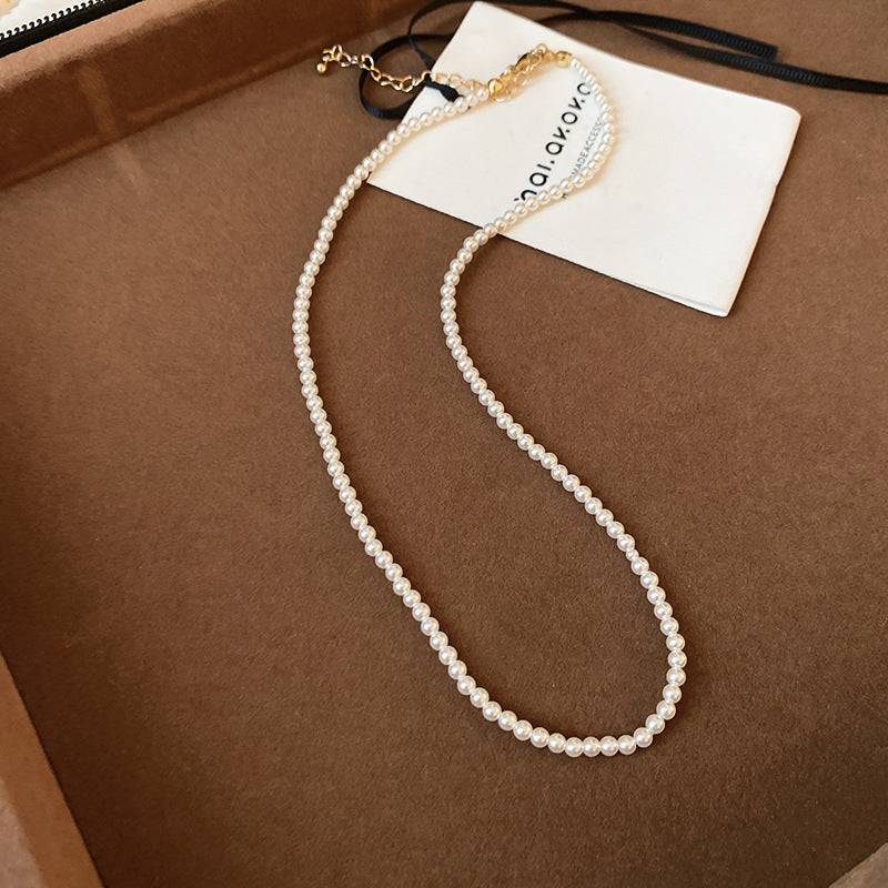 Women's Oversized Pearl Minimalist Design Clavicle Chain Necklaces