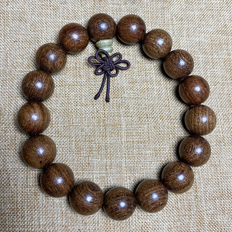 Women's & Men's Gold Sandalwood For Beads In Large Bracelet
