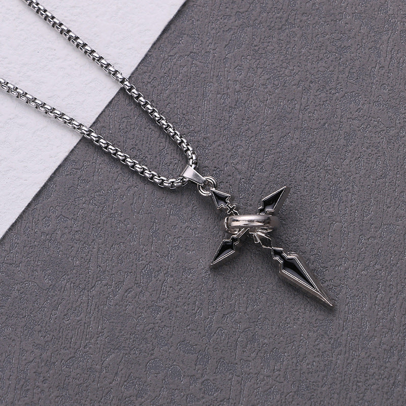 Women's & Men's Cross Wear Anime Peripheral Trend Fashion Sweater Chain Personalized Necklace